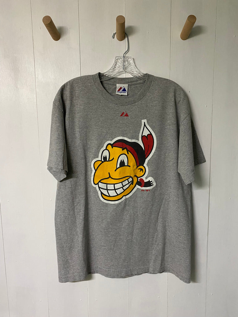 90's Cleveland Indians Chief Wahoo Graphic T Shirt – Navy Mug Vintage