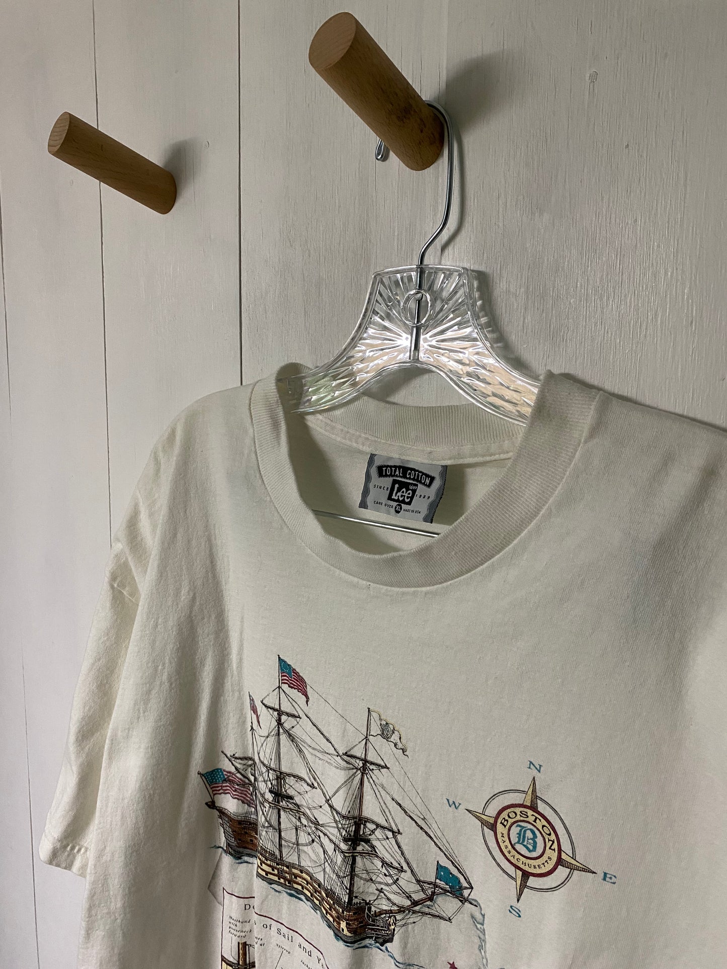 90's Boston Mass, Sailing Graphic T Shirt